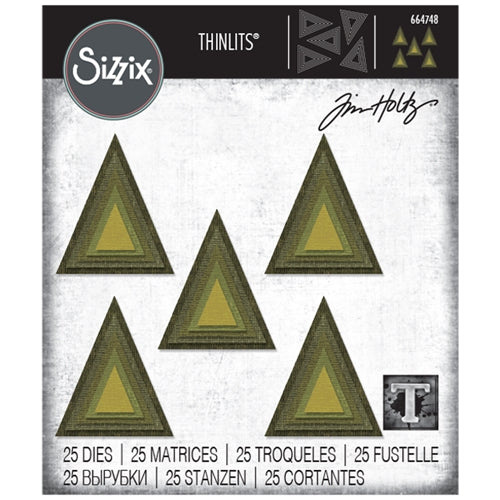 Simon Says Stamp! Tim Holtz Sizzix STACKED TILES TRIANGLES Thinlits Dies 664748