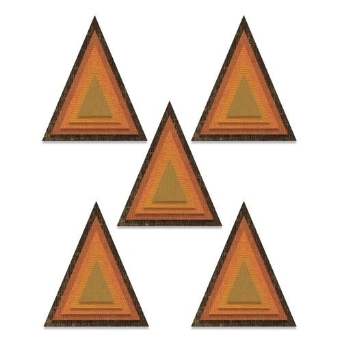 Simon Says Stamp! Tim Holtz Sizzix STACKED TILES TRIANGLES Thinlits Dies 664748