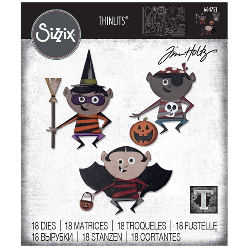 Simon Says Stamp! Tim Holtz Sizzix TRICK OR TREATER Thinlits Dies 664751