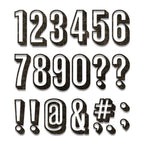 Simon Says Stamp! Tim Holtz Sizzix ALPHANUMERIC SHADOW NUMBERS Thinlits Dies 664808