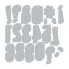 Simon Says Stamp! Tim Holtz Sizzix ALPHANUMERIC SHADOW NUMBERS Thinlits Dies 664808