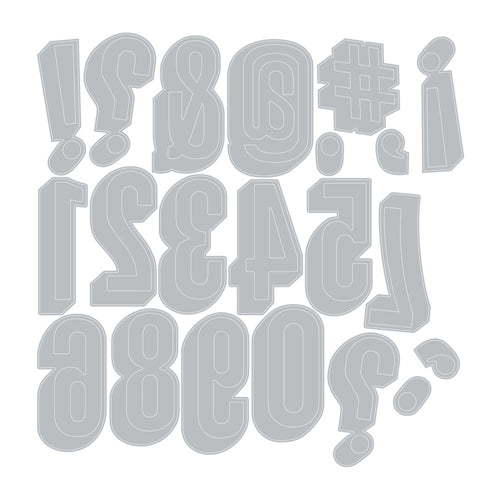 Simon Says Stamp! Tim Holtz Sizzix ALPHANUMERIC SHADOW NUMBERS Thinlits Dies 664808