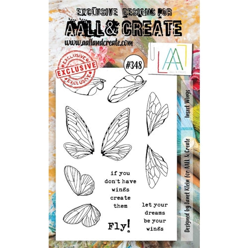 Simon Says Stamp! AALL & Create INSECT WINGS A6 Clear Stamp Set aal00348