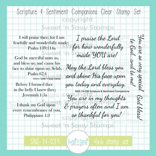 Simon Says Stamp! Sweet 'N Sassy SCRIPTURE AND SENTIMENT COMPANIONS Clear Stamp Set sns14039