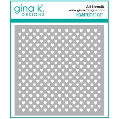Simon Says Stamp! Gina K Designs HEARTFELT Stencil 6460