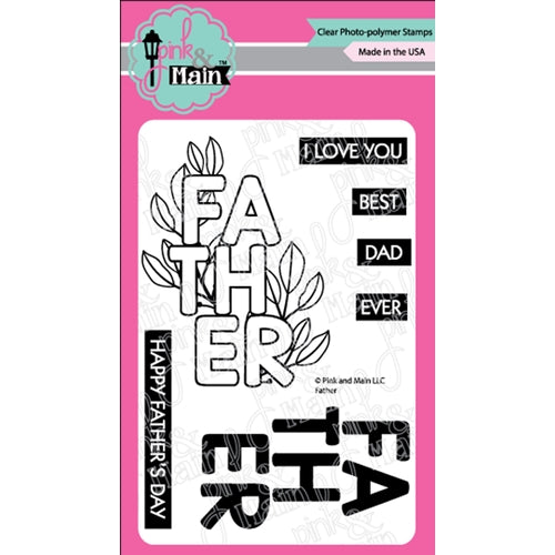 Simon Says Stamp! Pink and Main FATHER Clear Stamps PM0403*