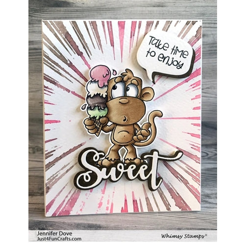 Simon Says Stamp! Whimsy Stamps BURST BACKGROUND Cling Stamp DDB0041