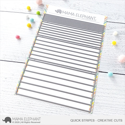 Simon Says Stamp! Mama Elephant QUICK STRIPES Creative Cuts Steel Dies