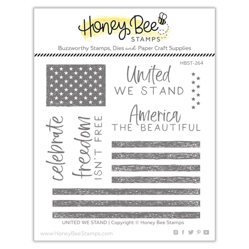 Simon Says Stamp! Honey Bee UNITED WE STAND Clear Stamp Set hbst264