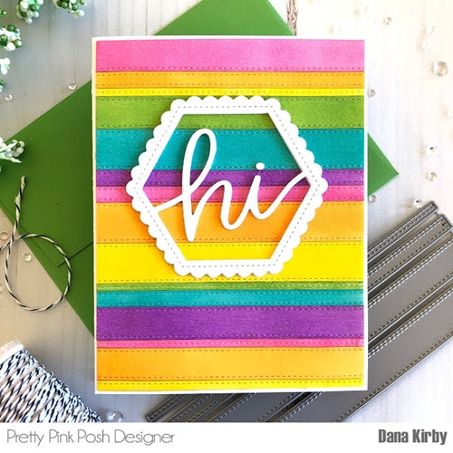 Simon Says Stamp! Pretty Pink Posh STITCHED STRIPS Dies