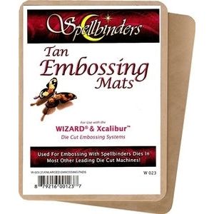 Simon Says Stamp! W-023 Spellbinders WIZARD TAN EMBOSSING MATS 5 x 7 twin pack