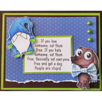 Simon Says Stamp! Riley And Company Funny Bones PEOPLE ARE STUPID Cling Stamp RWD-823