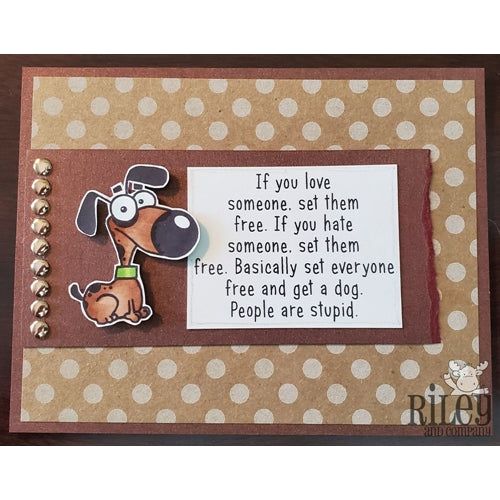 Simon Says Stamp! Riley And Company Funny Bones PEOPLE ARE STUPID Cling Stamp RWD-823
