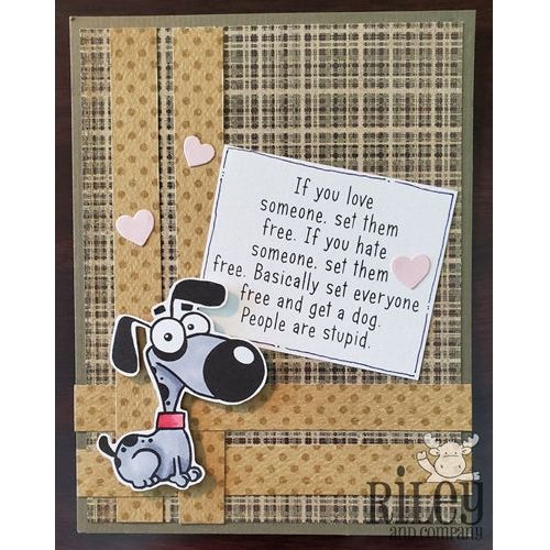 Simon Says Stamp! Riley And Company Funny Bones PEOPLE ARE STUPID Cling Stamp RWD-823
