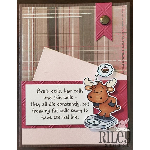 Simon Says Stamp! Riley And Company Funny Bones FAT CELLS Cling Stamp RWD-808
