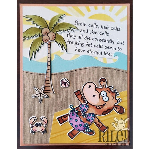 Simon Says Stamp! Riley And Company Funny Bones FAT CELLS Cling Stamp RWD-808