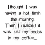 Simon Says Stamp! Riley And Company Funny Bones BOOBS IN MY COFFEE Cling Stamp RWD-818