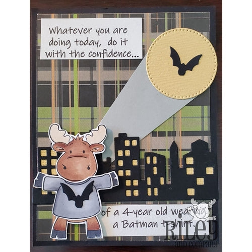 Simon Says Stamp! Riley And Company Funny Bones 4 YEAR OLD WITH A T-SHIRT Cling Stamp RWD-814