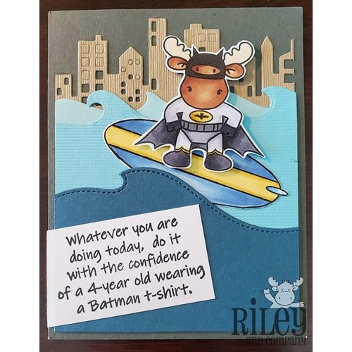 Simon Says Stamp! Riley And Company Funny Bones 4 YEAR OLD WITH A T-SHIRT Cling Stamp RWD-814