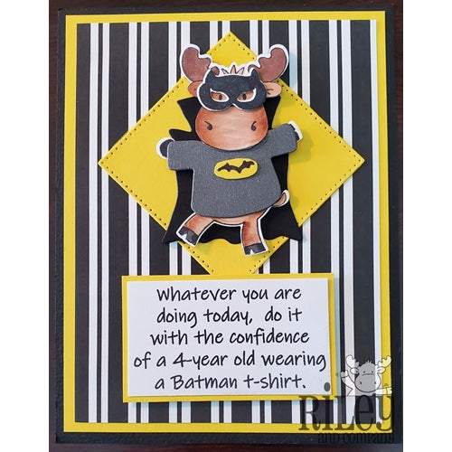 Simon Says Stamp! Riley And Company Funny Bones 4 YEAR OLD WITH A T-SHIRT Cling Stamp RWD-814