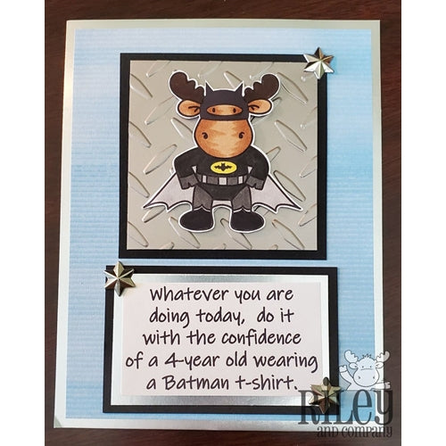 Simon Says Stamp! Riley And Company Funny Bones 4 YEAR OLD WITH A T-SHIRT Cling Stamp RWD-814