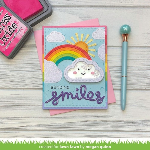 Simon Says Stamp! Lawn Fawn STITCHED RAINBOW Dies lf2348