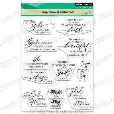 Simon Says Stamp! Penny Black Clear Stamps INSPIRATIONAL SENTIMENTS 30 709