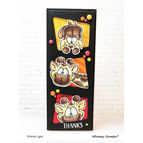 Simon Says Stamp! Whimsy Stamps GIRAFFES PEEKING Clear Stamps DP1045