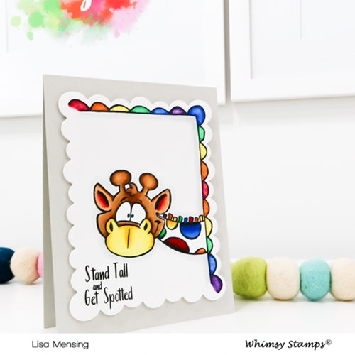 Simon Says Stamp! Whimsy Stamps GIRAFFES PEEKING Clear Stamps DP1045