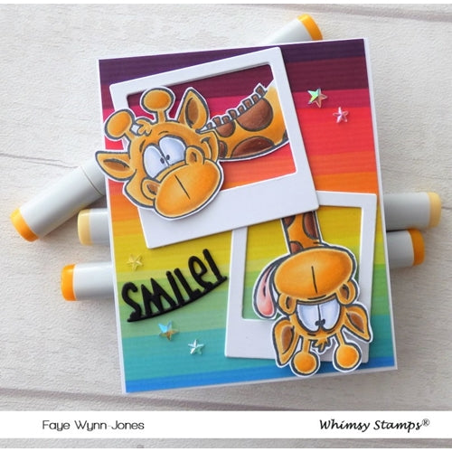 Simon Says Stamp! Whimsy Stamps GIRAFFES PEEKING Clear Stamps DP1045