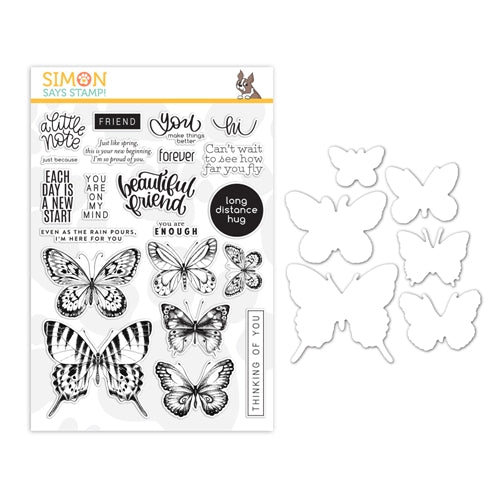 Simon Says Stamp! Simon Says Stamps and Dies BEAUTIFUL BUTTERFLIES set382bb