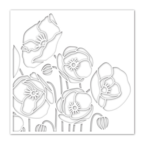 Simon Says Stamp! Simon Says Stamp Stencil POPPY BOUQUET ssst121482