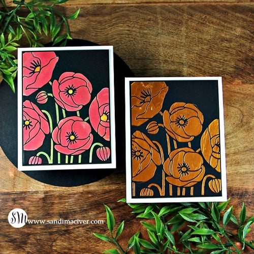 Simon Says Stamp! Simon Says Stamp Stencil POPPY BOUQUET ssst121482