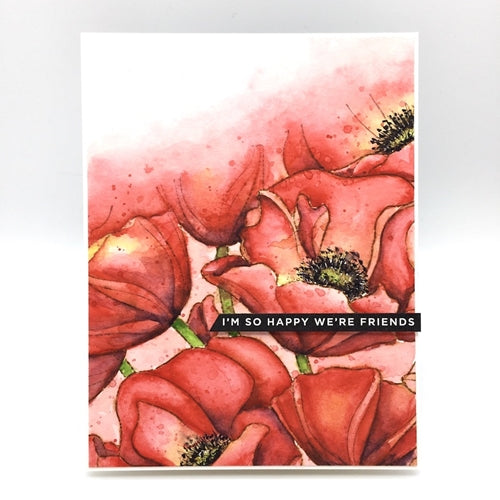 Simon Says Stamp! Simon Says Cling Stamp POPPIES BACKGROUND sss102138