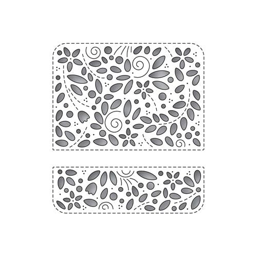 Simon Says Stamp! Simon Says Stamp FILIGREE MESSAGE ROUNDED RECTANGLE Wafer Die s682