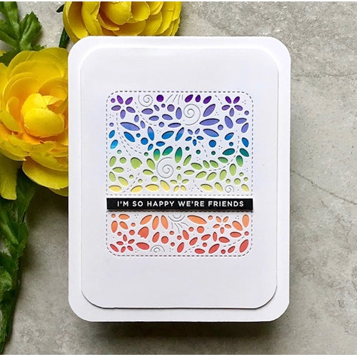 Simon Says Stamp! Simon Says Stamp FILIGREE MESSAGE ROUNDED RECTANGLE Wafer Die s682