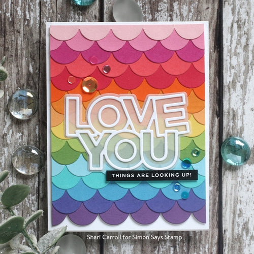 Simon Says Stamp! CZ Design CHUNKY LOVE YOU Wafer Dies czd94 | color-code:ALT1