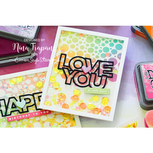 Simon Says Stamp! CZ Design CHUNKY LOVE YOU Wafer Dies czd94