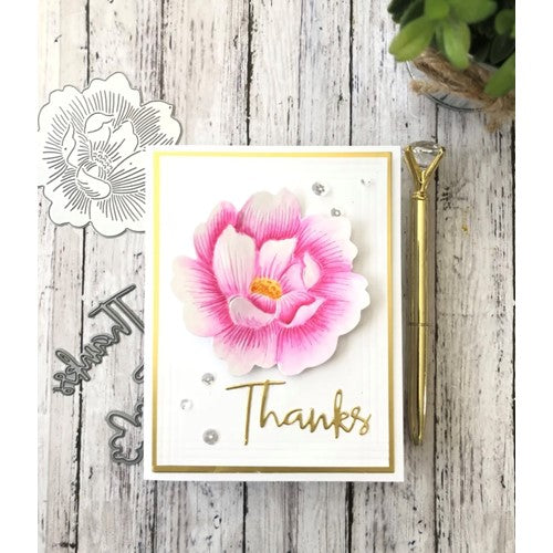 Simon Says Stamp! Simon Says Stamp ETCHED PEONY BLOSSOM Wafer Die s692