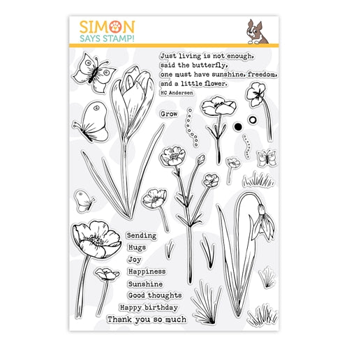 Simon Says Stamp! Simon Says Clear Stamps THOUGHTFUL FLOWERS sss202164 *