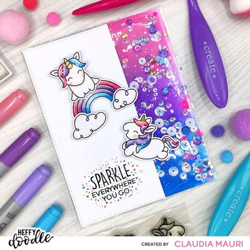 Simon Says Stamp! Heffy Doodle FLUFFY PUFFY UNICORN Clear Stamps hfd0286 | color-code:ALT02