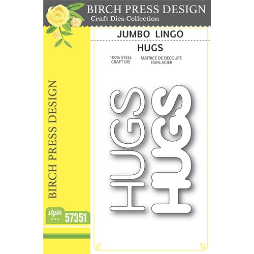 Simon Says Stamp! Birch Press Design JUMBO LINGO HUGS Craft Dies 57351