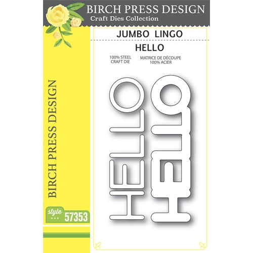 Simon Says Stamp! Birch Press Design JUMBO LINGO HELLO Craft Dies 57353