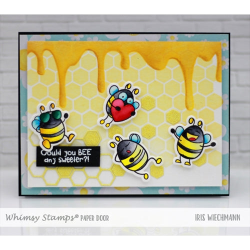 Simon Says Stamp! Whimsy Stamps HONEYCOMB DRIPS Stencil WSS128