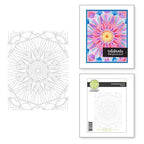 Simon Says Stamp! SS-0695 Spellbinders KALEIDOSCOPE ART BACKGROUND Cling Stamp *