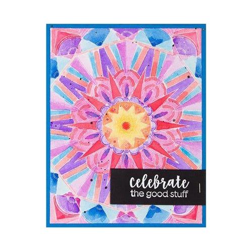 Simon Says Stamp! SS-0695 Spellbinders KALEIDOSCOPE ART BACKGROUND Cling Stamp *