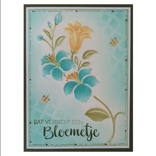 Simon Says Stamp! Nellie's Choice BRANCH WITH FLOWERS 3D Embossing Folder nef3d005