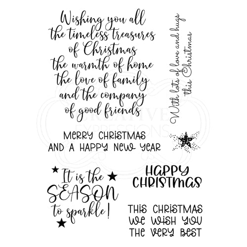 Simon Says Stamp! Woodware Craft Collection SPECIAL CHRISTMAS WORDS Clear Stamps frs824