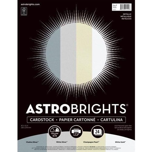 Simon Says Stamp! Neenah ASTROBRIGHTS 8.5 x 11 Inch Metallic Cardstock Assortment 91519