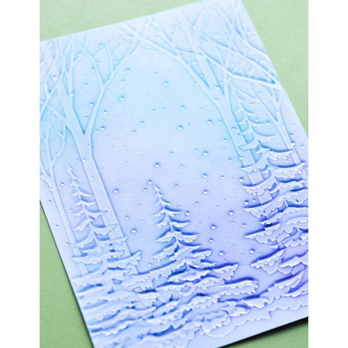 Simon Says Stamp! Memory Box SNOWY FOREST 3D Embossing Folder ef1010